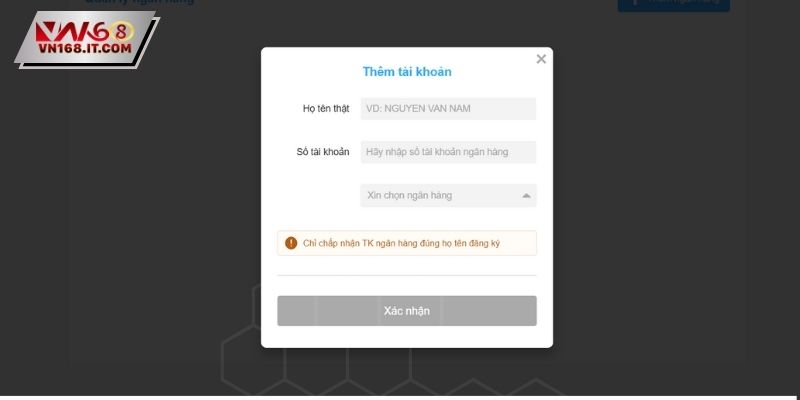 Điều kiện chi tiết để hội viên rút tiền VN168